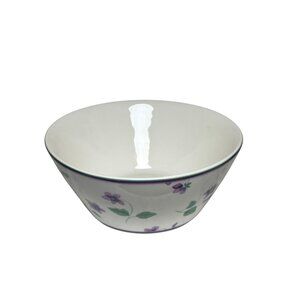 Waverly Garden Room Sweet Violet Large Round Serving Bowl - Vintage Floral Dinne